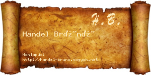 Handel Brúnó névjegykártya